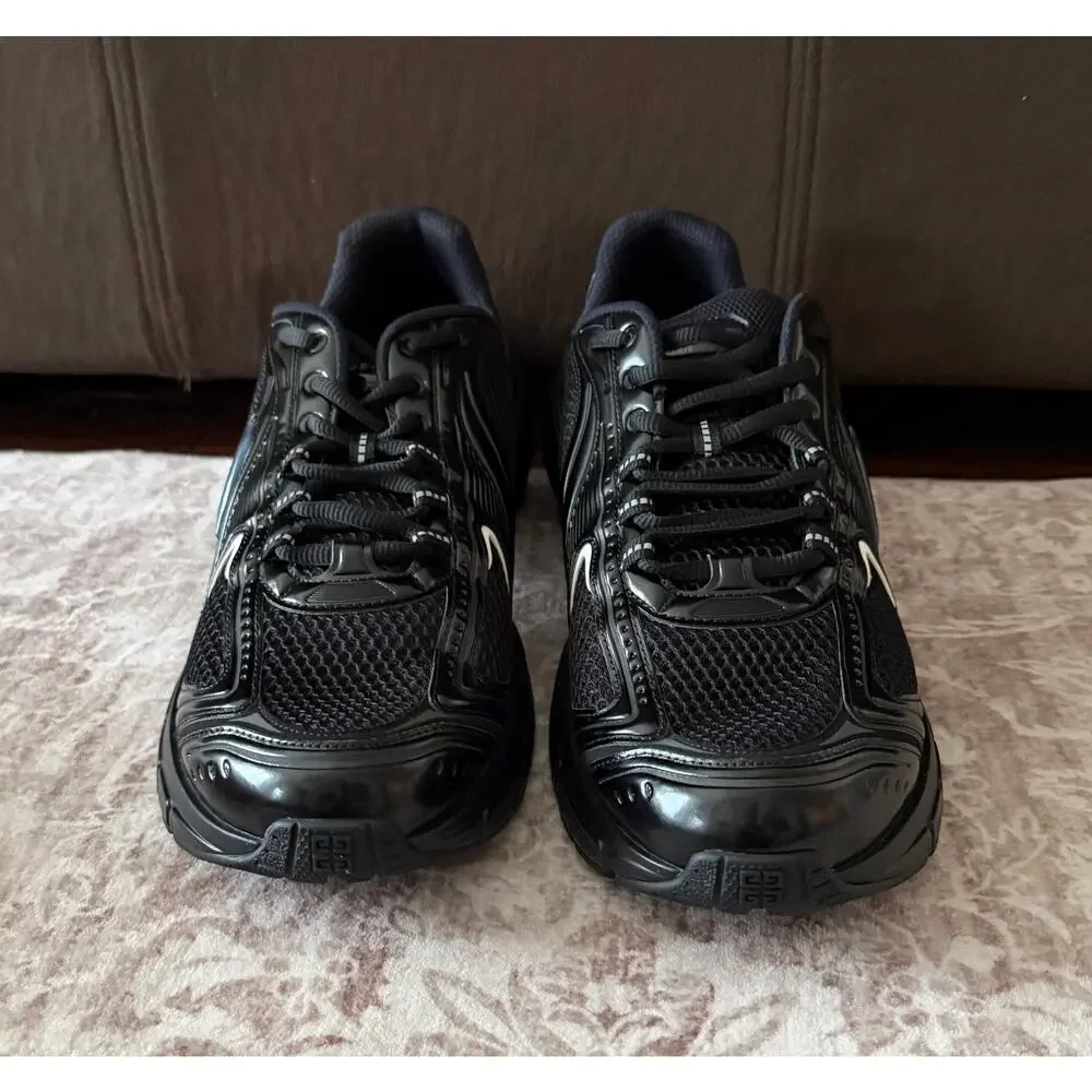 $1,025 NIB Givenchy TK-MX Runner Black Low Top Sneakers Shoes Leather 46(13)